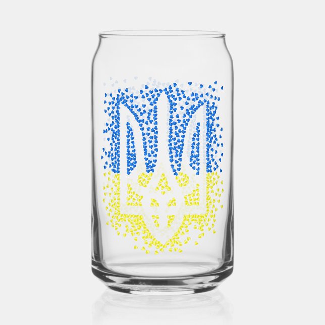 Verre Canette Trident de l'emblème ukrainien tryzub dispersant l (Recto)