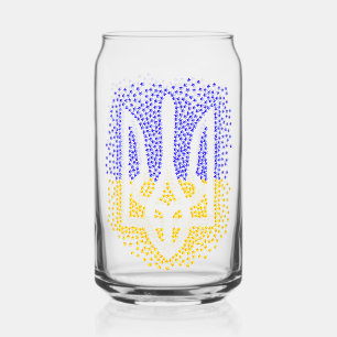 Verre Canette Trident heraldique ukrainien tryzub étoiles disper