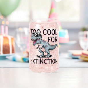 Verre Canette Trop Cool Pour L'Extinction T-Rex Skater - Dino Dr
