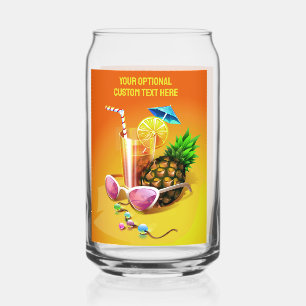 Verre Canette Tropical Drink texte personnalisé