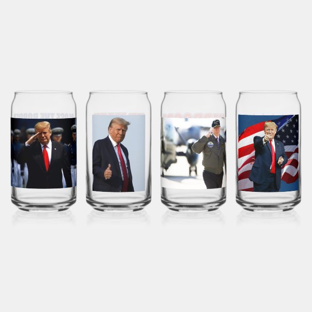 Verre Canette Trump 2024 Drill Drill Drill Fermer la frontière (Dos)