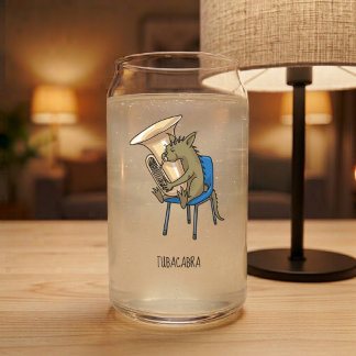 Verre Canette Tubacabra Joueur de Tuba Chupacabra Jeu de Mots Ar