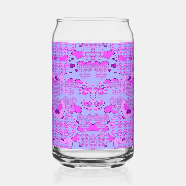 Verre Canette Tulipes de cœurs (Recto)