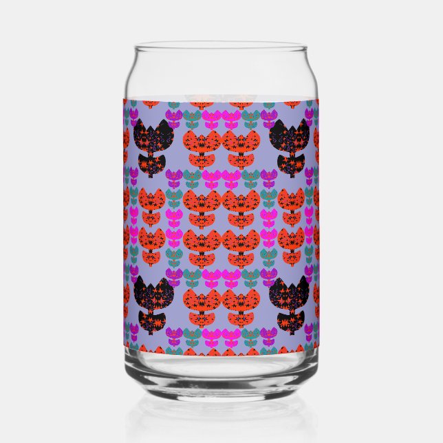 Verre Canette Tulipes Étoilées (Recto)