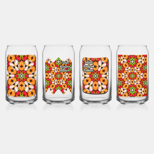 Verre Canette Tulips Bouquet Motif