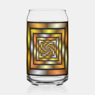 Verre Canette Tunnel lumineux coloré Trippy Fractal Graphisme