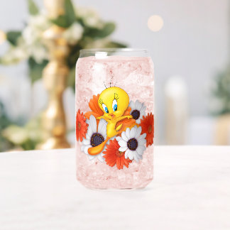 Verre Canette TWEETY™ avec marguerites
