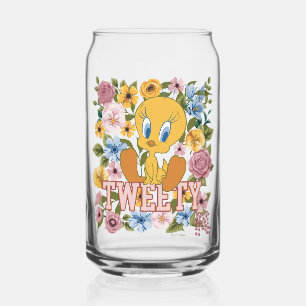 Verre Canette TWEETY™ Broderie Florale Graphique