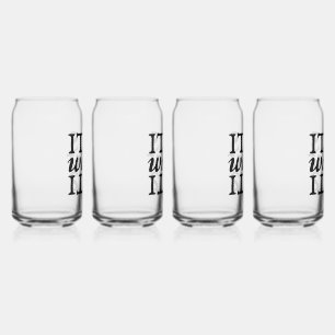 Verre Canette Typographie