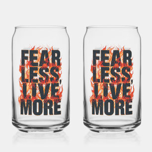 Verre Canette Typographie Motivante Audacieuse et Fougueuse
