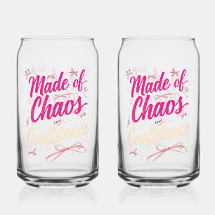 Verre Canette Typographie Rose Impertinente Chaos et Confiance