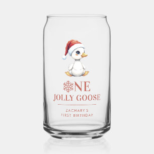 Verre Canette Un joyeux oie personnalisé pour un premier anniver