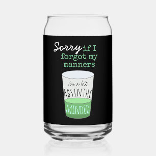 Verre Canette Un Peu Absinthe L'Esprit Drôle Boisson Slogan