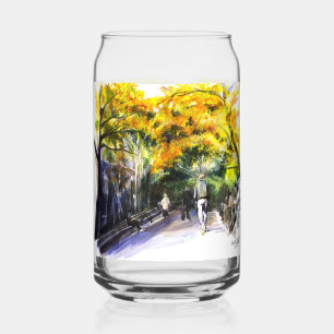 Verre Canette Une Promenade Dans Le Parc