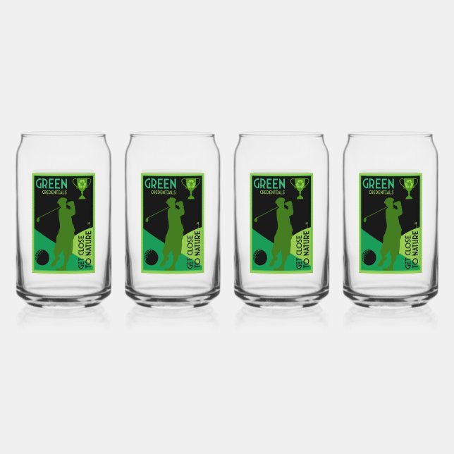 Verre Canette Unique Funny Vintage Golf Cadeau (Recto)