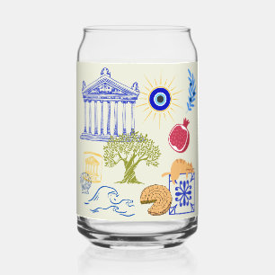 Verre Canette Vacances en Grèce Minimalisme