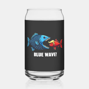 Verre Canette Vague bleue Kamala Harris Walz Élection de poisson