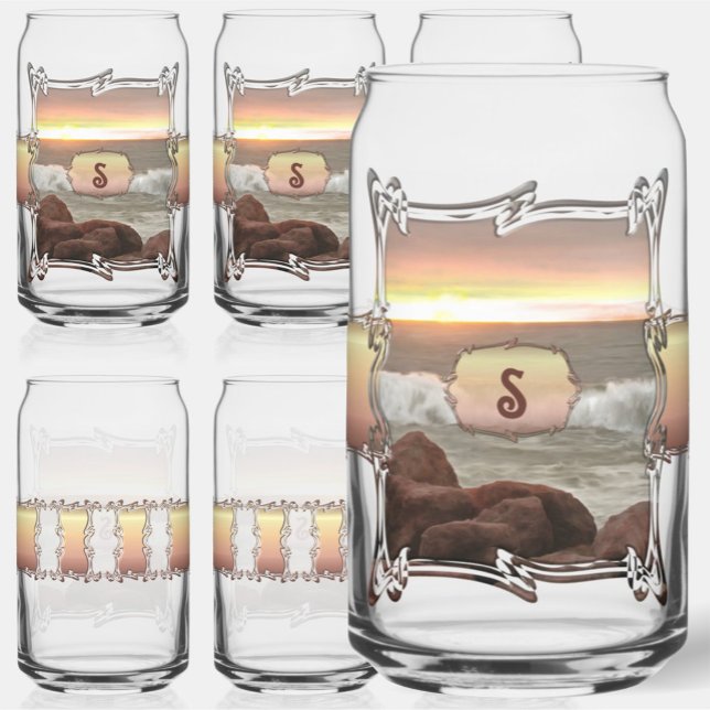 Verre Canette Vagues et boulders 0893 (Créateur téléchargé)