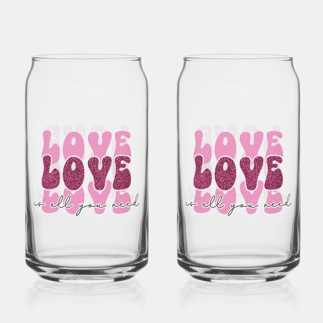 Verre Canette Valentine's Day "Love Love Love" (Recto)