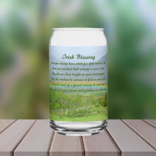 Verre Canette Vallée de la Bénédiction irlandaise traditionnelle