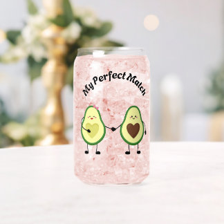 Verre Canette Vaso de vidrio San Valentin 