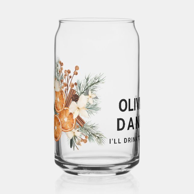 Verre Canette Végétation d'hiver Coupes Mariages (Gauche)