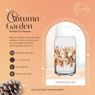 Verre Canette Verreries imprimées jardin d'automne