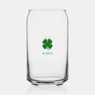 Verre Canette Vert Clover Irlandais