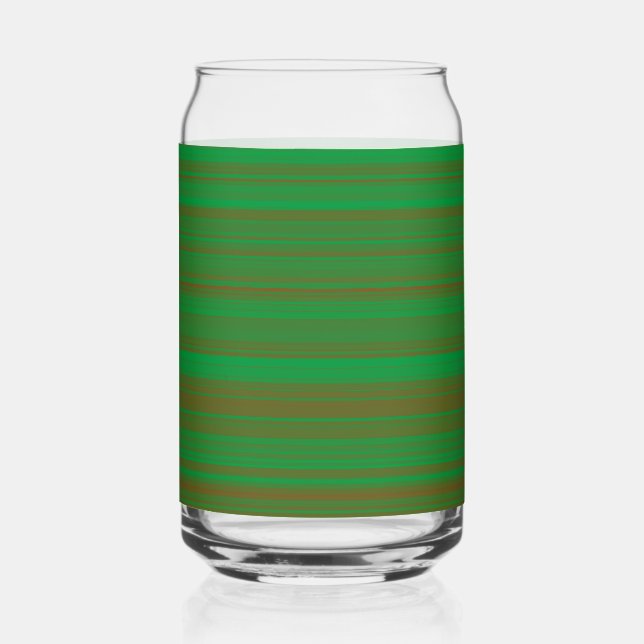 Verre Canette Vert Marron Rayé (Recto)