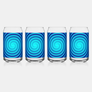 Verre Canette Vertigo bleu spirale