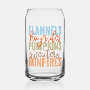 Verre Canette Vibes d'automne amusantes