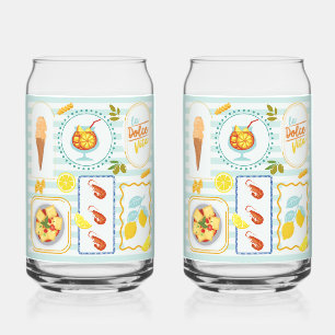 Verre Canette Vibes d'été méditerranéen