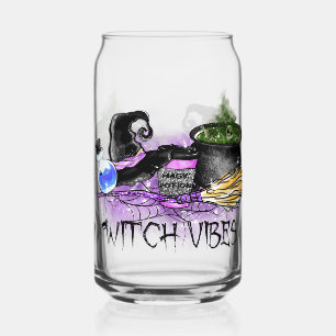 Verre Canette Vibes sorcières - Café Halloween Éffrayant
