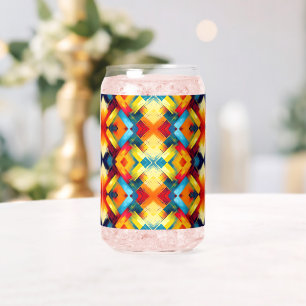 Verre Canette Vibes vintages Dans Les Couleurs : Formes Géométri