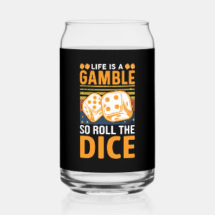 Verre Canette Vie amusante art de mot ganny Casino jeu