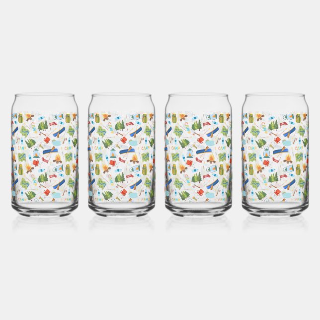 Verre Canette Vie du camping (Recto)