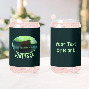 Verre Canette Viking Navire Et Lumières Du Nord