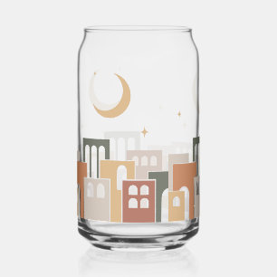 Verre Canette Ville au clair de lune