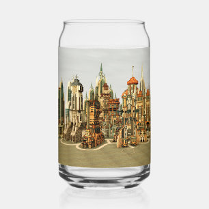 Verre Canette Ville de fantasy futuriste Art de la skyline de sc