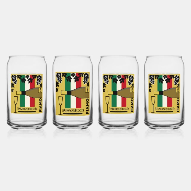 Verre Canette Vin pétillant de Prosecco (Recto)