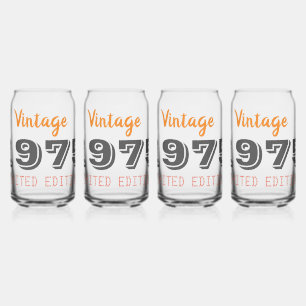 Verre Canette Vintage 1975 édition limitée 50e cadeau d'annivers