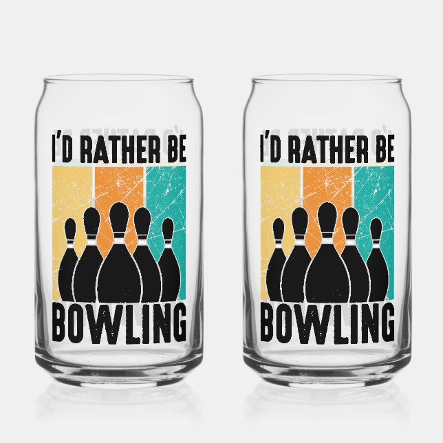 Verre Canette Vintage Bowling Pins Graphic (Recto)