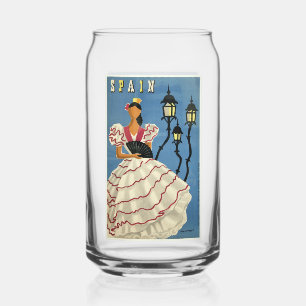 VERRE CANETTE VINTAGE VOYAGE ESPAGNE