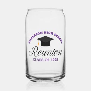 Verre Canette Violet High School Reunion Party Alumni personnali
