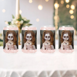 Verre Canette visage pâle de poupée effrayante de SlipperyJoe sa