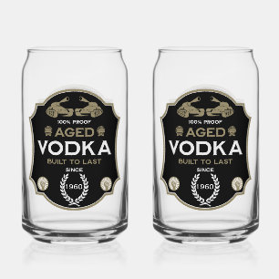 Verre Canette Vodka sur la colline Anniversaire