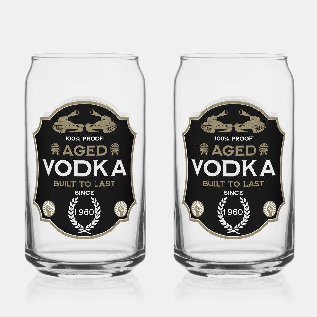 Verre Canette Vodka sur la colline Anniversaire (Recto)