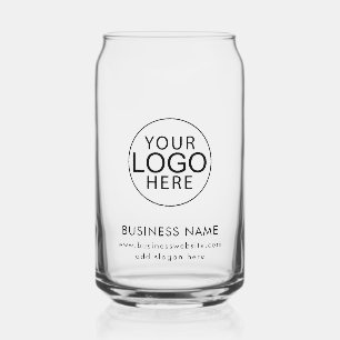 Verre Canette Votre logo d'entreprise et votre site Web Promotio
