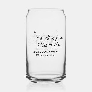 Verre Canette Voyager douche nuptiale ajouter nom date de manque