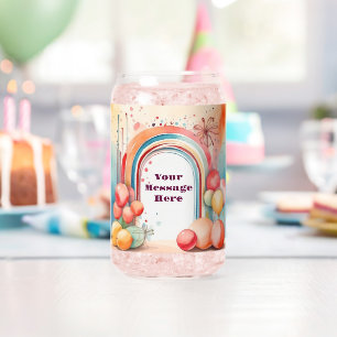 Verre Canette Watercolor Rainbow Bliss Party
